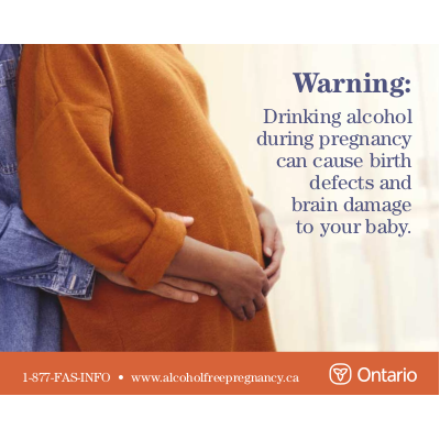 Snapshot of the Warning signs, Alcohol and Pregnancy poster