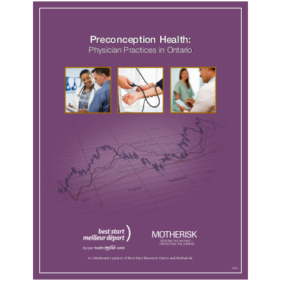 Couverture du manuel "Preconception Health: Physicians Practices in Ontario"