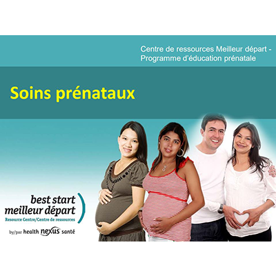 première diapo du chapitre sur les soins prénataux des modules d'éducation prénatale