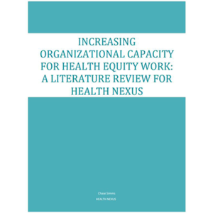 Cover of the "Increasing Organizational Capacity" literature review