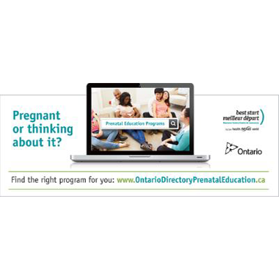 Snapshot of the Prenatal Education Directory promotional web banner