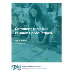 Cover of the "Comment tenir des réunions productives" manual