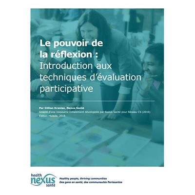 Cover of the manual " Le pouvoir de la réflexion : Introduction aux techniques d’évaluation participative"