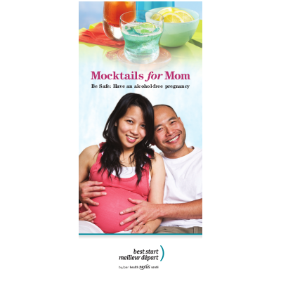 Cover of the Mocktails for Mom brochure