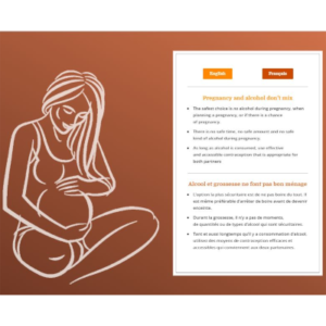 Welcome page of the "Alcohol-Free Pregnancy" website, https://www.alcoholfreepregnancy.ca/
