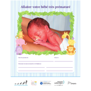 Couverture du livret "Allaiter votre bébé très prématuré"
