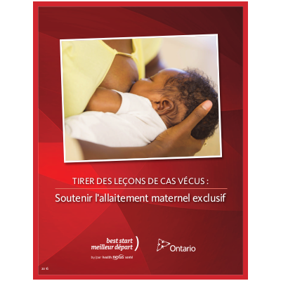 Couverture du livret "Tirer des leçons de cas vécus : soutenir l’allaitement maternel exclusif"