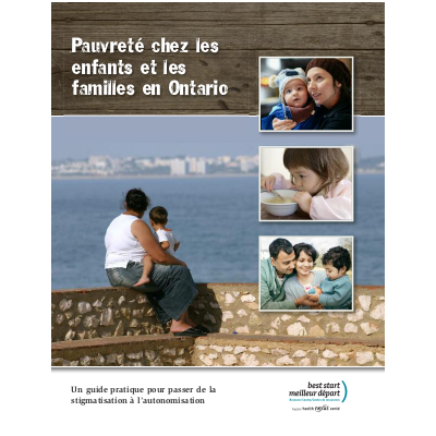 Couverture du rapport "Pauvreté chez les enfants et les familles en Ontario"