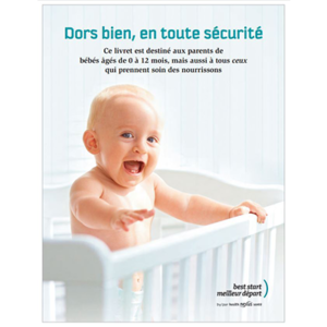 Cover of the "Dors bien, en toute sécurité" booklet
