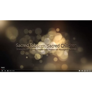 Screen capture of the Sacred Tobacco Sacred Children video with the title on Youtube